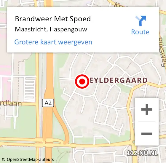 Locatie op kaart van de 112 melding: Brandweer Met Spoed Naar Maastricht, Haspengouw op 30 augustus 2024 23:42