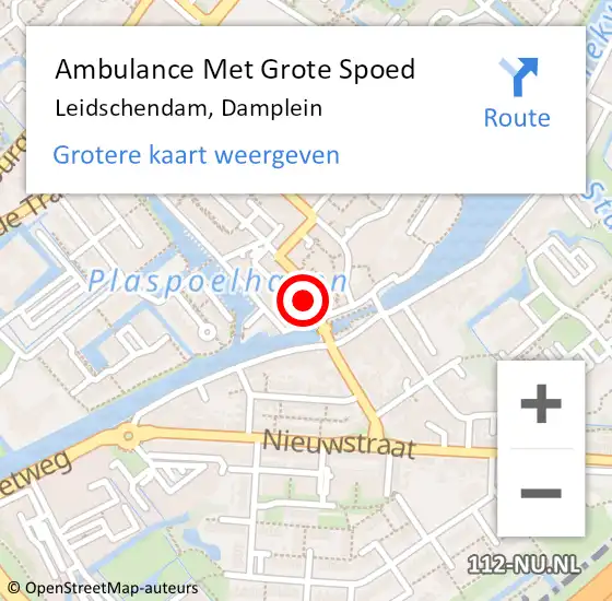 Locatie op kaart van de 112 melding: Ambulance Met Grote Spoed Naar Leidschendam, Damplein op 31 augustus 2024 02:54