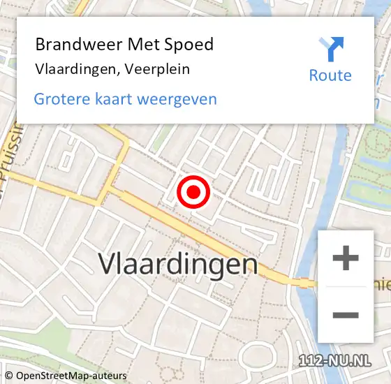 Locatie op kaart van de 112 melding: Brandweer Met Spoed Naar Vlaardingen, Veerplein op 31 augustus 2024 11:33