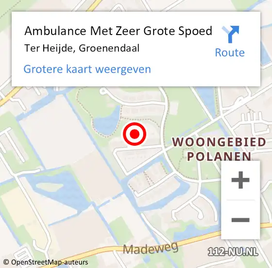 Locatie op kaart van de 112 melding: Ambulance Met Zeer Grote Spoed Naar Ter Heijde, Groenendaal op 31 augustus 2024 12:07