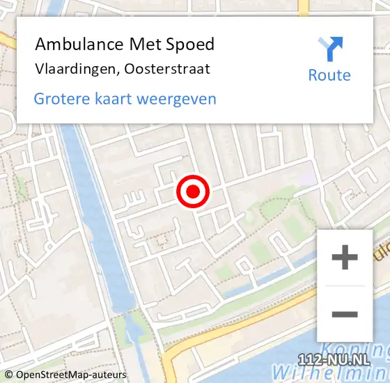 Locatie op kaart van de 112 melding: Ambulance Met Spoed Naar Vlaardingen, Oosterstraat op 31 augustus 2024 13:25