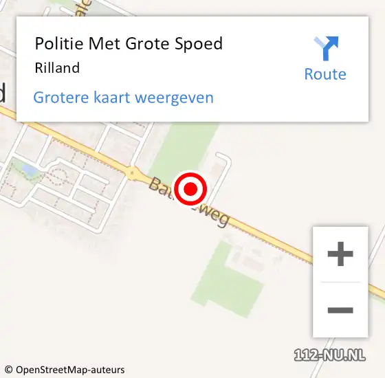 Locatie op kaart van de 112 melding: Politie Met Grote Spoed Naar Rilland op 31 augustus 2024 13:25