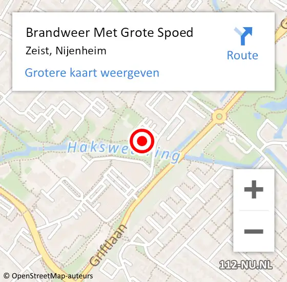 Locatie op kaart van de 112 melding: Brandweer Met Grote Spoed Naar Zeist, Nijenheim op 31 augustus 2024 15:16