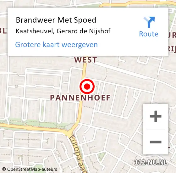 Locatie op kaart van de 112 melding: Brandweer Met Spoed Naar Kaatsheuvel, Gerard de Nijshof op 31 augustus 2024 15:25