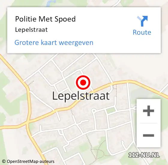 Locatie op kaart van de 112 melding: Politie Met Spoed Naar Lepelstraat op 31 augustus 2024 15:27