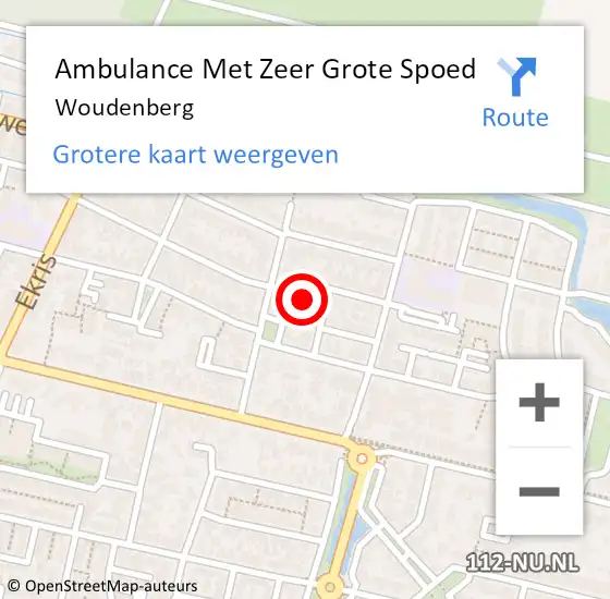 Locatie op kaart van de 112 melding: Ambulance Met Zeer Grote Spoed Naar Woudenberg op 31 augustus 2024 18:50