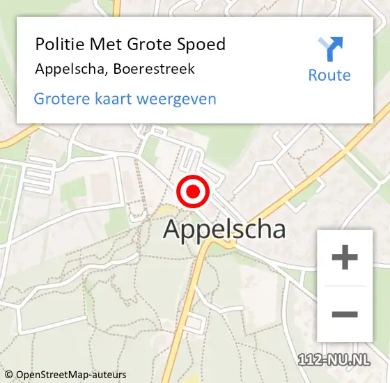 Locatie op kaart van de 112 melding: Politie Met Grote Spoed Naar Appelscha, Boerestreek op 31 augustus 2024 21:02