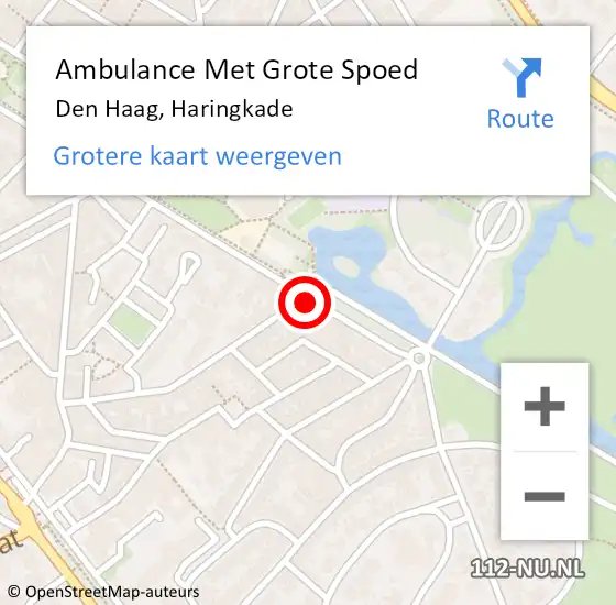 Locatie op kaart van de 112 melding: Ambulance Met Grote Spoed Naar Den Haag, Haringkade op 1 september 2024 00:03