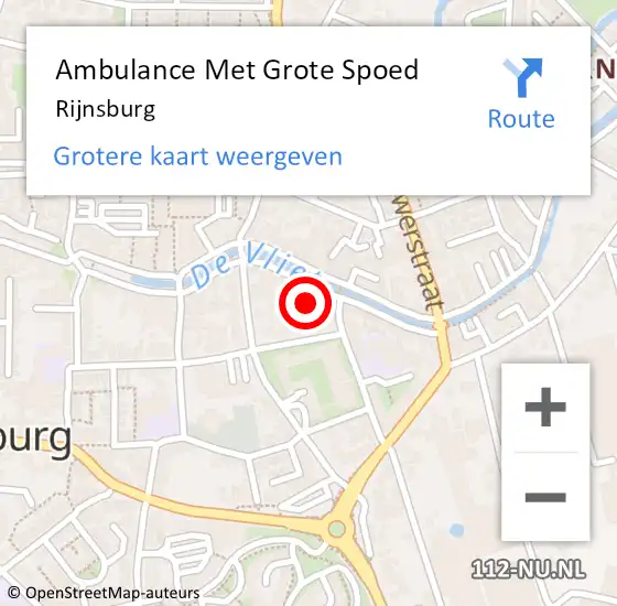 Locatie op kaart van de 112 melding: Ambulance Met Grote Spoed Naar Rijnsburg op 1 september 2024 00:27