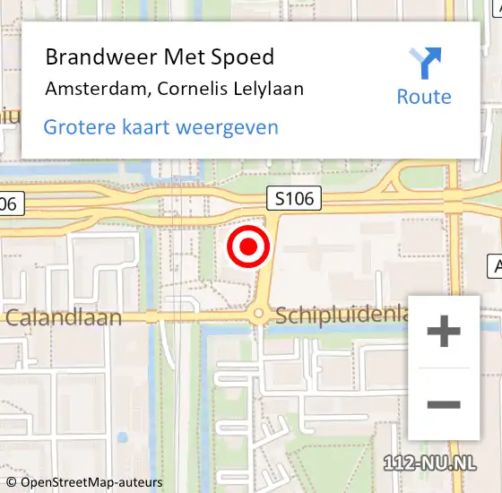 Locatie op kaart van de 112 melding: Brandweer Met Spoed Naar Amsterdam, Cornelis Lelylaan op 1 september 2024 01:22