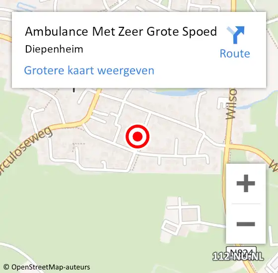 Locatie op kaart van de 112 melding: Ambulance Met Zeer Grote Spoed Naar Diepenheim op 1 september 2024 06:03