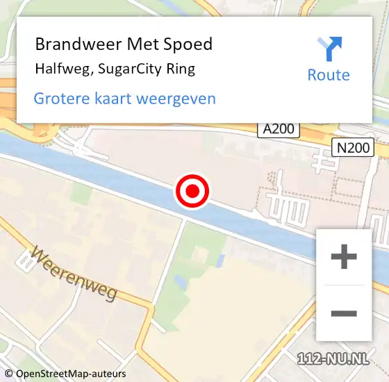 Locatie op kaart van de 112 melding: Brandweer Met Spoed Naar Ter Heijde, SugarCity Ring op 1 september 2024 11:31