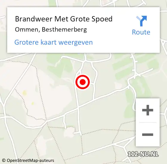 Locatie op kaart van de 112 melding: Brandweer Met Grote Spoed Naar Ommen, Besthemerberg op 1 september 2024 13:00