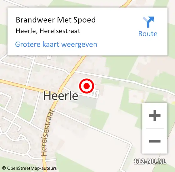 Locatie op kaart van de 112 melding: Brandweer Met Spoed Naar Heerle, Herelsestraat op 1 september 2024 16:08