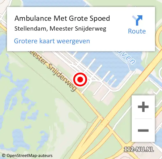 Locatie op kaart van de 112 melding: Ambulance Met Grote Spoed Naar Stellendam, Meester Snijderweg op 1 september 2024 18:09