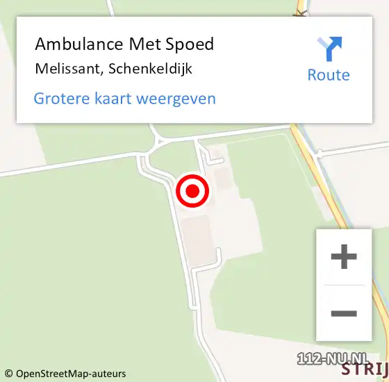 Locatie op kaart van de 112 melding: Ambulance Met Spoed Naar Herkingen, Schenkeldijk op 1 september 2024 19:25