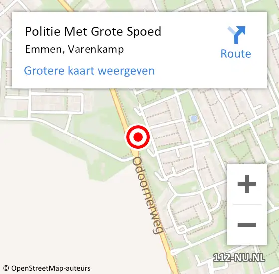 Locatie op kaart van de 112 melding: Politie Met Grote Spoed Naar Emmen, Varenkamp op 1 september 2024 20:55