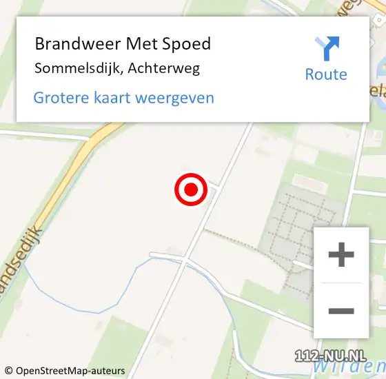 Locatie op kaart van de 112 melding: Brandweer Met Spoed Naar Sommelsdijk, Achterweg op 2 september 2024 01:28