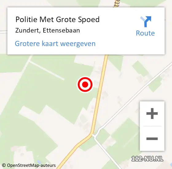 Locatie op kaart van de 112 melding: Politie Met Grote Spoed Naar Zundert, Ettensebaan op 2 september 2024 01:49