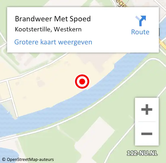 Locatie op kaart van de 112 melding: Brandweer Met Spoed Naar Kootstertille, Westkern op 2 september 2024 09:06