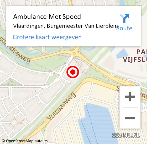 Locatie op kaart van de 112 melding: Ambulance Met Spoed Naar Vlaardingen, Burgemeester Van Lierplein op 2 september 2024 09:52