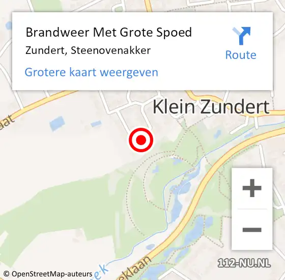 Locatie op kaart van de 112 melding: Brandweer Met Grote Spoed Naar Zundert, Steenovenakker op 2 september 2024 11:40