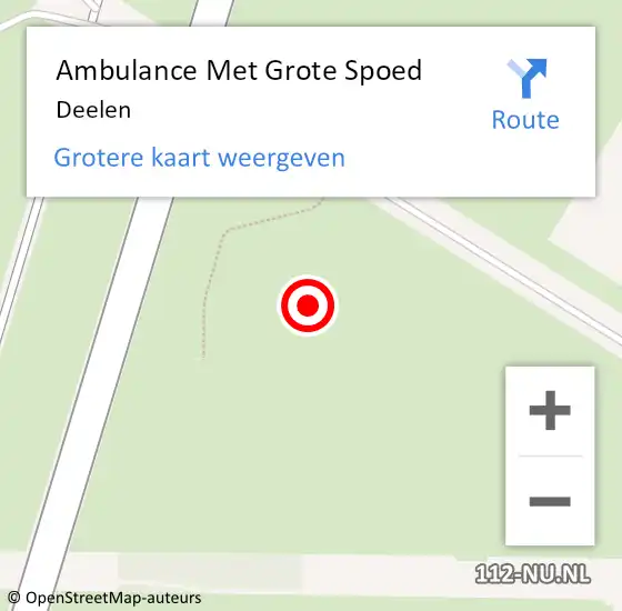 Locatie op kaart van de 112 melding: Ambulance Met Grote Spoed Naar Deelen op 18 oktober 2014 16:52