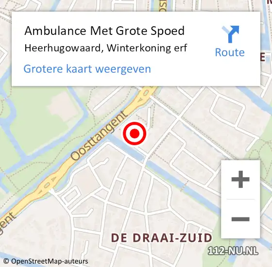 Locatie op kaart van de 112 melding: Ambulance Met Grote Spoed Naar Heerhugowaard, Winterkoning erf op 2 september 2024 12:37