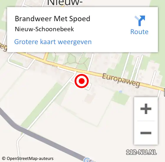 Locatie op kaart van de 112 melding: Brandweer Met Spoed Naar Nieuw-Schoonebeek op 2 september 2024 12:50