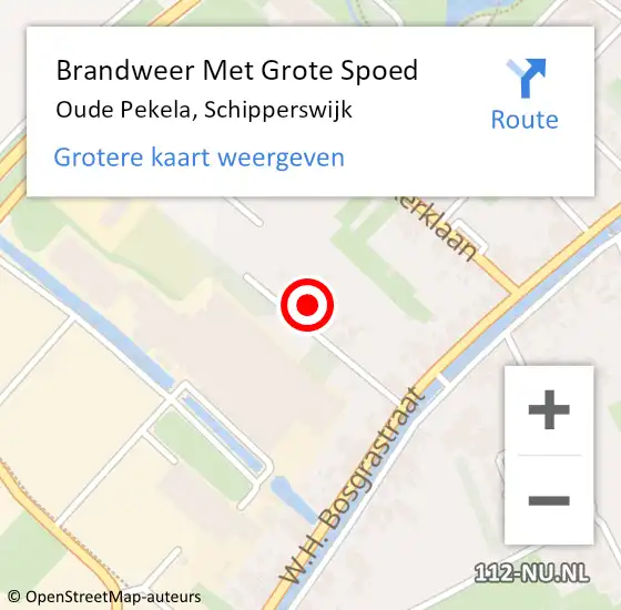 Locatie op kaart van de 112 melding: Brandweer Met Grote Spoed Naar Oude Pekela, Schipperswijk op 2 september 2024 14:08