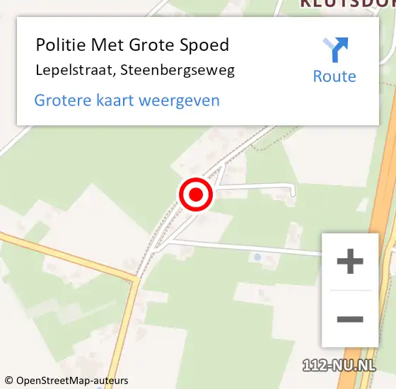 Locatie op kaart van de 112 melding: Politie Met Grote Spoed Naar Lepelstraat, Steenbergseweg op 2 september 2024 15:32