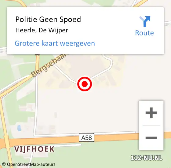 Locatie op kaart van de 112 melding: Politie Geen Spoed Naar Heerle, De Wijper op 2 september 2024 17:18