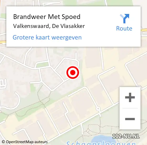 Locatie op kaart van de 112 melding: Brandweer Met Spoed Naar Valkenswaard, De Vlasakker op 2 september 2024 18:39