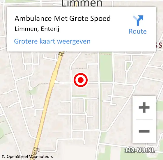 Locatie op kaart van de 112 melding: Ambulance Met Grote Spoed Naar Limmen, Enterij op 2 september 2024 18:55