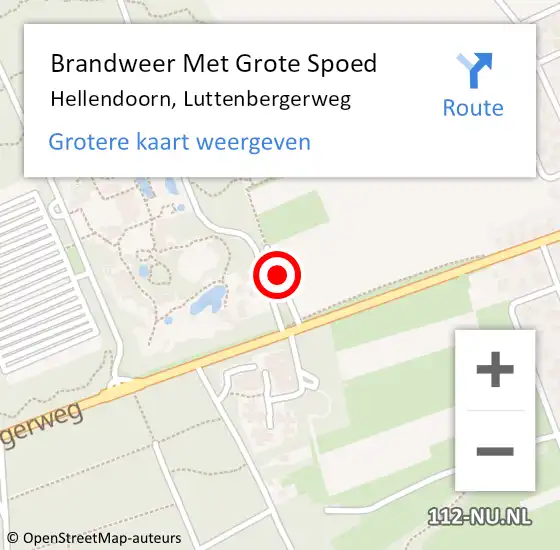 Locatie op kaart van de 112 melding: Brandweer Met Grote Spoed Naar Hellendoorn, Luttenbergerweg op 2 september 2024 20:26