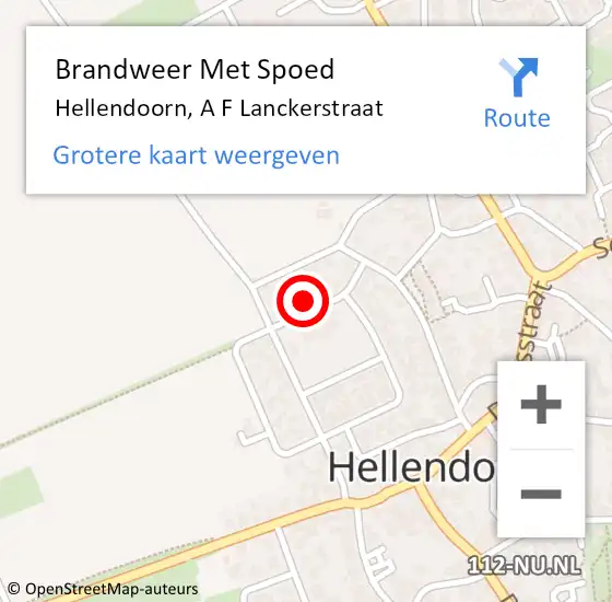 Locatie op kaart van de 112 melding: Brandweer Met Spoed Naar Hellendoorn, A F Lanckerstraat op 2 september 2024 20:59