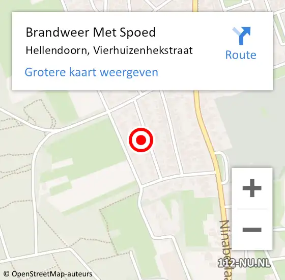 Locatie op kaart van de 112 melding: Brandweer Met Spoed Naar Hellendoorn, Vierhuizenhekstraat op 2 september 2024 20:59