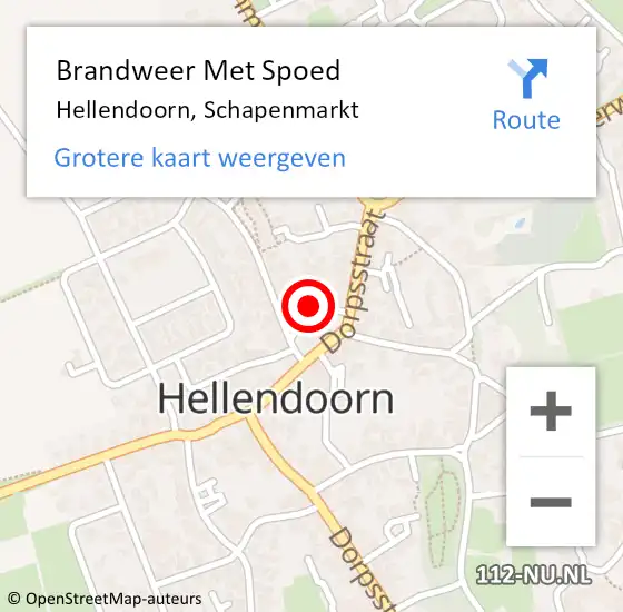 Locatie op kaart van de 112 melding: Brandweer Met Spoed Naar Hellendoorn, Schapenmarkt op 2 september 2024 20:59