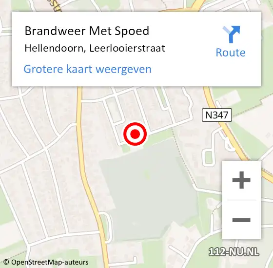 Locatie op kaart van de 112 melding: Brandweer Met Spoed Naar Hellendoorn, Leerlooierstraat op 2 september 2024 21:00