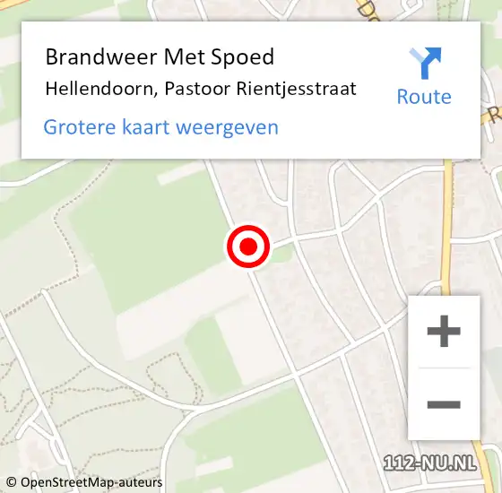 Locatie op kaart van de 112 melding: Brandweer Met Spoed Naar Hellendoorn, Pastoor Rientjesstraat op 2 september 2024 21:01