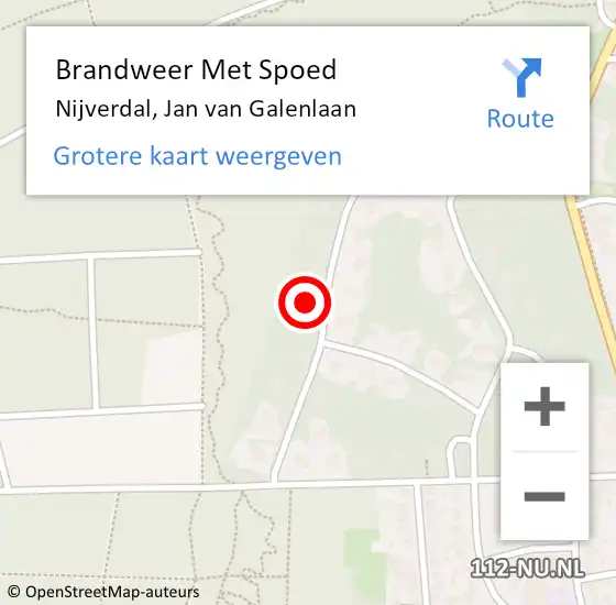 Locatie op kaart van de 112 melding: Brandweer Met Spoed Naar Nijverdal, Jan van Galenlaan op 2 september 2024 21:02