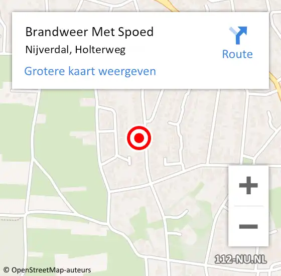 Locatie op kaart van de 112 melding: Brandweer Met Spoed Naar Nijverdal, Holterweg op 2 september 2024 21:03