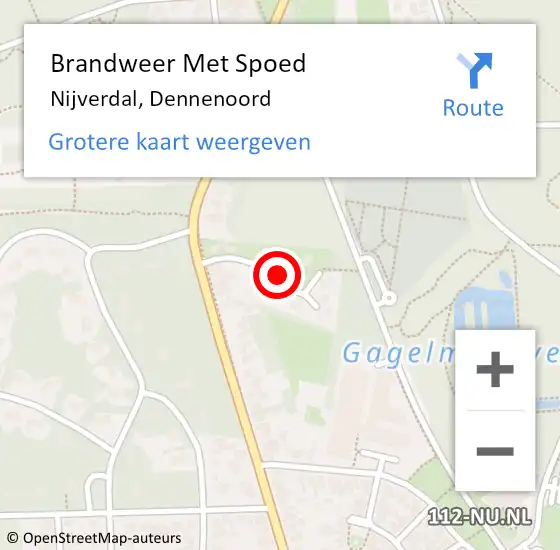 Locatie op kaart van de 112 melding: Brandweer Met Spoed Naar Nijverdal, Dennenoord op 2 september 2024 21:04