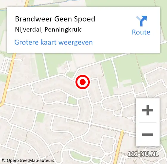 Locatie op kaart van de 112 melding: Brandweer Geen Spoed Naar Nijverdal, Penningkruid op 2 september 2024 21:11