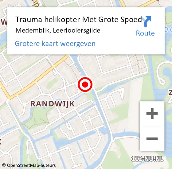 Locatie op kaart van de 112 melding: Trauma helikopter Met Grote Spoed Naar Medemblik, Leerlooiersgilde op 2 september 2024 21:14