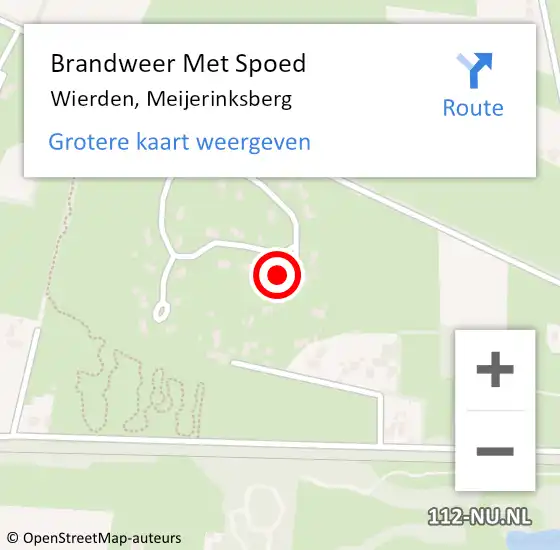 Locatie op kaart van de 112 melding: Brandweer Met Spoed Naar Wierden, Meijerinksberg op 2 september 2024 21:15