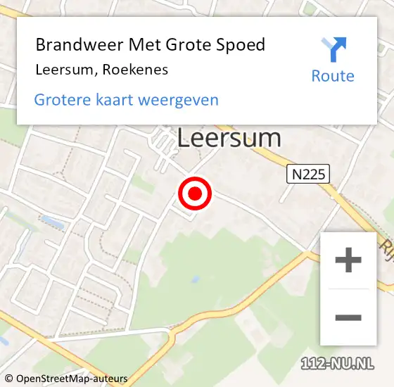 Locatie op kaart van de 112 melding: Brandweer Met Grote Spoed Naar Leersum, Roekenes op 3 september 2024 00:35