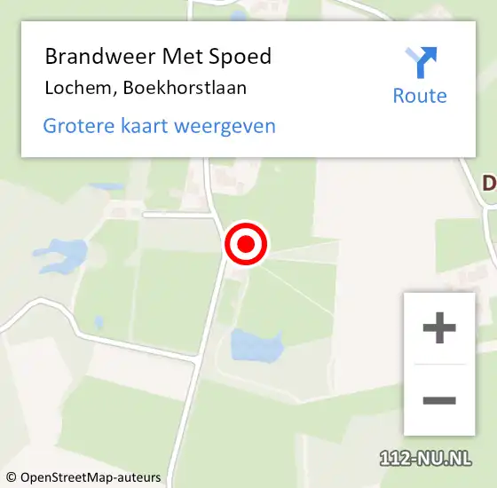 Locatie op kaart van de 112 melding: Brandweer Met Spoed Naar Lochem, Boekhorstlaan op 3 september 2024 02:36