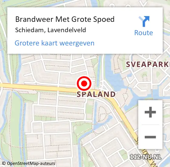 Locatie op kaart van de 112 melding: Brandweer Met Grote Spoed Naar Schiedam, Lavendelveld op 3 september 2024 02:38