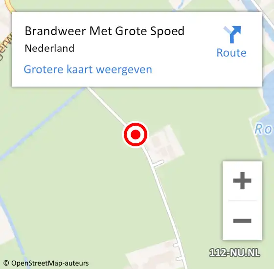 Locatie op kaart van de 112 melding: Brandweer Met Grote Spoed Naar Nederland op 3 september 2024 12:00